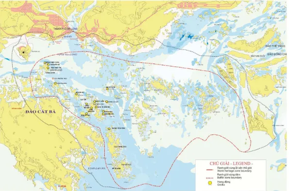 Figure 1.2: Map of Halong Bay Heritage Area (Source: Halong Bay Management Authority) 