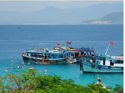 Figure 2.2: Tourism development is an opportunity and also a threat to Nha Trang Bay MPA