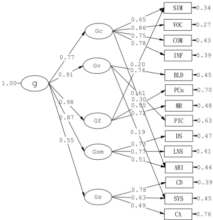 Figure 2   The Final Cross-Validated CHC-Based Structure (Model D1) Using All Data 