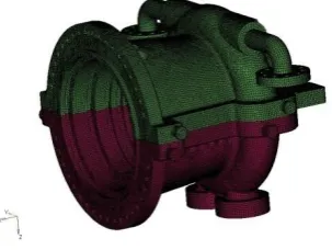 Fig 3: Steam Casing (HP) Meshed Model  