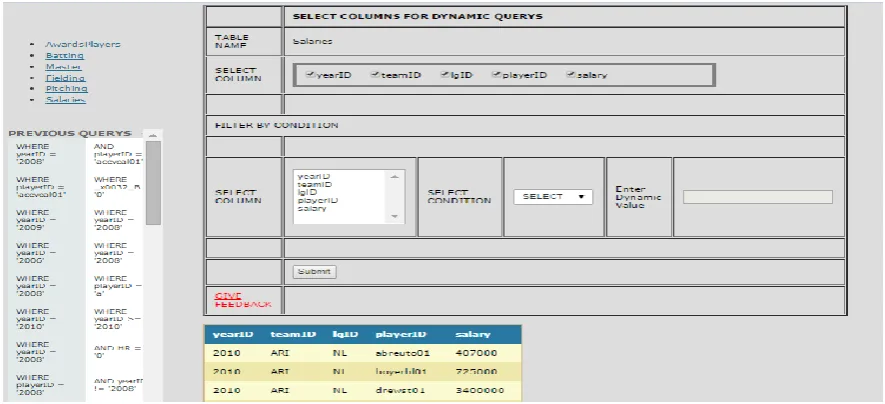 Figure 7 shows system prototype. User needs to fill the query form. User also can refine the query form until gets  satisfied query results