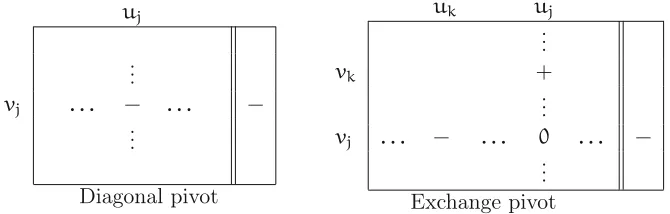 Figure 1: Diagonal and exchange pivot