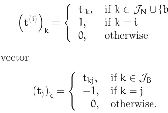 Figure 7: Variable ul is passively selected in a second pivot position in anexchange pivot to leave the basis