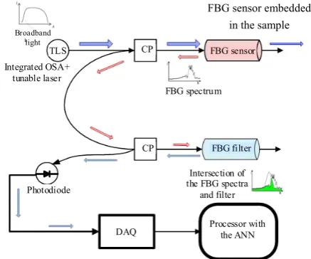 Fig. 10 Distorted FBG spectra due to multiple effects. 