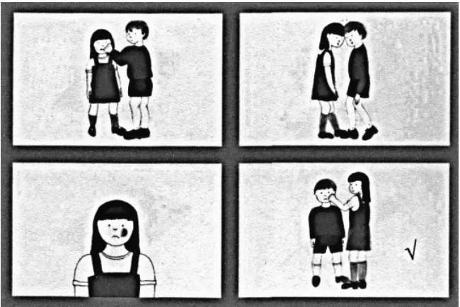 Fig. �. Picture stimulus used in sentence comprehension task.