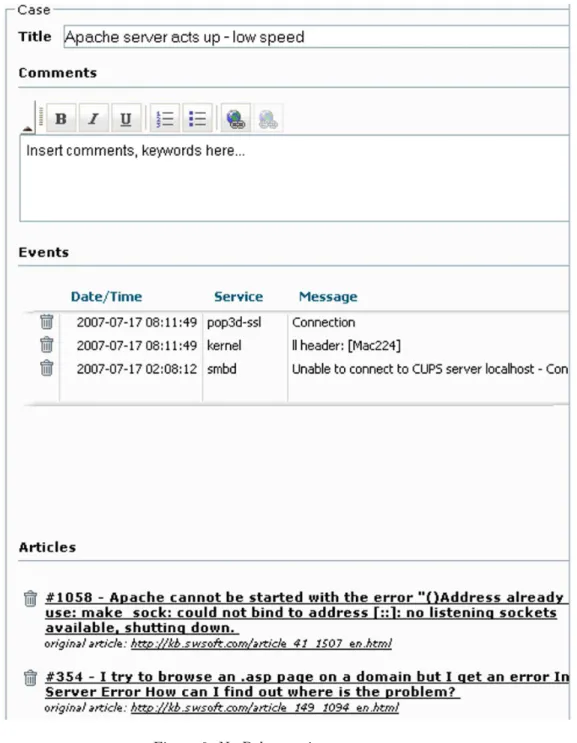 Figure 6: NetPal case viewer component.