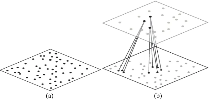 Figure 1 (a) a single layer neural network; (b) a two layer neural network  