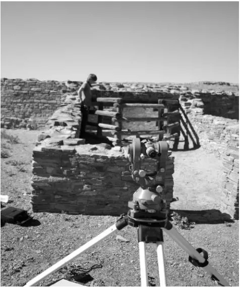 Figure 58. Theodolite survey at Casa Rinconada 