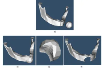 Fig. 5 Gear and tool for the case study 3: (a) source objects, (b) union, (c) intersection and (d) difference