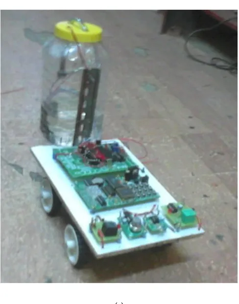Fig. 1. (a) Working prototype of the Firebot 