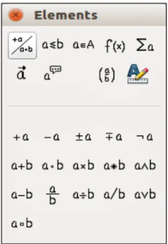 Figure 4: Elements dialog