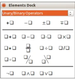 Figure 5: Elements Dock NOTE