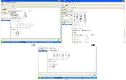 Fig 3: Output screens (a) Pre-process (b) Attribute selection (c) Classify (d) and (e) Test data prediction 