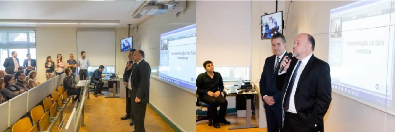 Figure 4 – Images of the interactive room in the day of its inauguration (23 May 2014) 