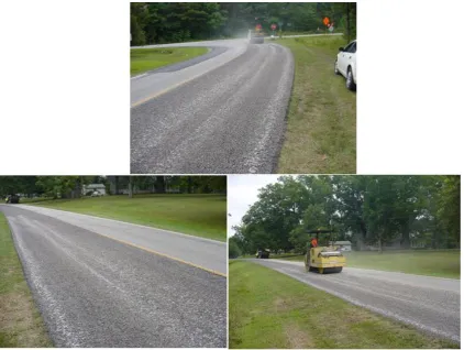 Figure 4-6 Uneven compaction under steel wheel roller 