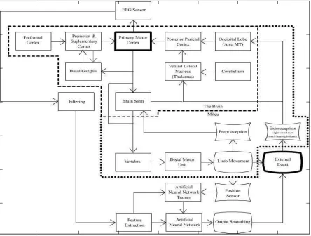 Figure 2: Categorized brain signals are ﬁltered then used for feature extraction. Features are fed tolearning algorithms that predict desired variables