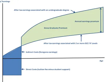 Figure 3 - Representation of costs and benefits associated with qualification attainment  
