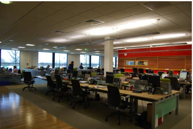 Figure 1: An example of an open plan office (Source: Authors). 