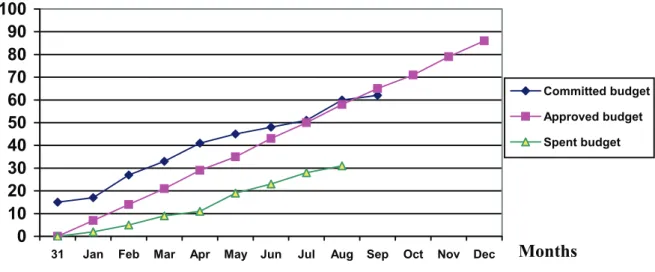 FIG. 9. Example of budget implementation. 