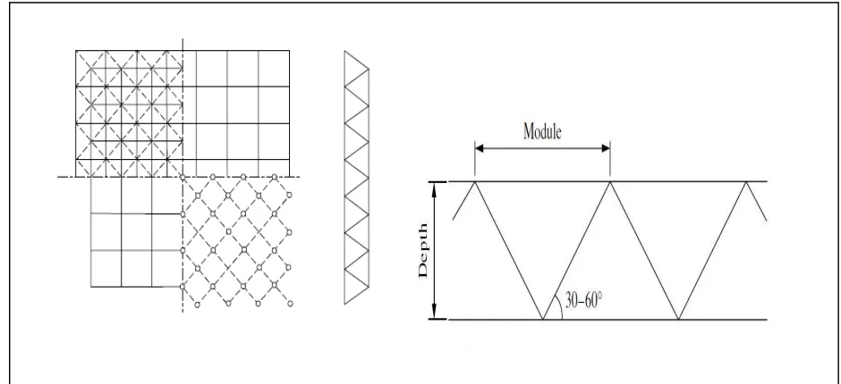 Figure (1-1) : Double layers grid space frame 