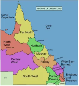 Figure 1.2 Map of Queensland  