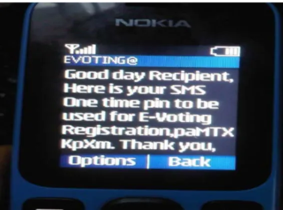 Figure 13: Registered voters SMS One Time Pin 