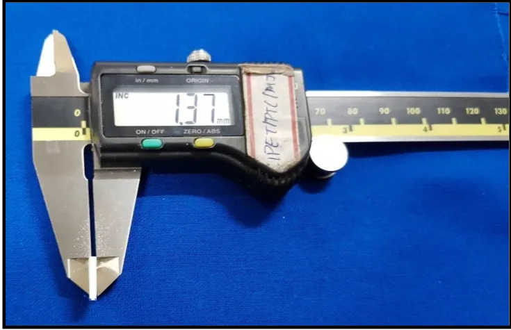 Fig.44: Verification of thickness of pattern (1mm) 