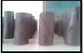 Figure 4: Failed samples when subjected to loading  