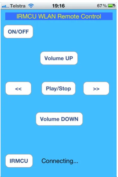 Figure 3.9 - iPhone Application, User Interface 