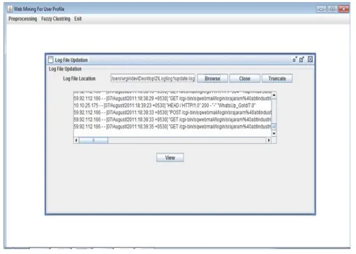 Figure 4:  Url mapping for web log generated 