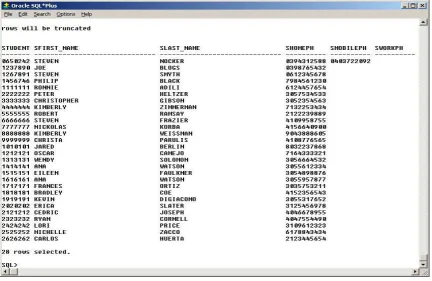 Figure 6-11 – SQL Database 