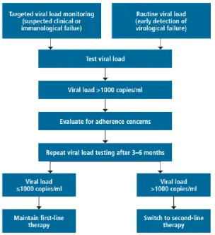 Figure 10: HIV-1 viral load estimation strategy (Adapted from WHO Information Note on HIV 