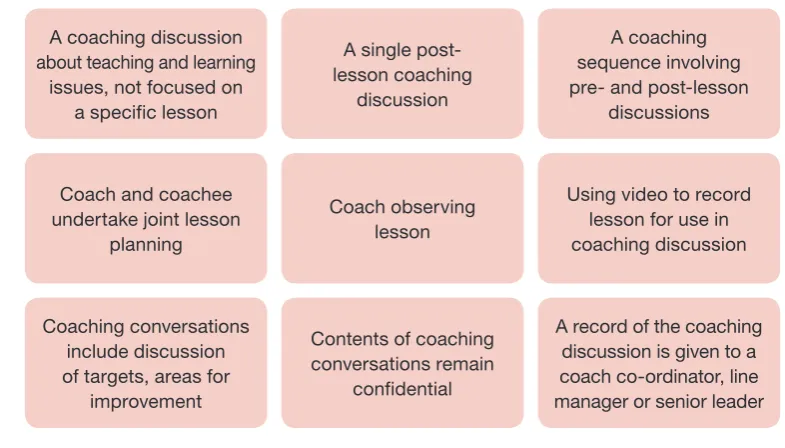 Figure 3: Purposes of coaching identified in the research project: including more  