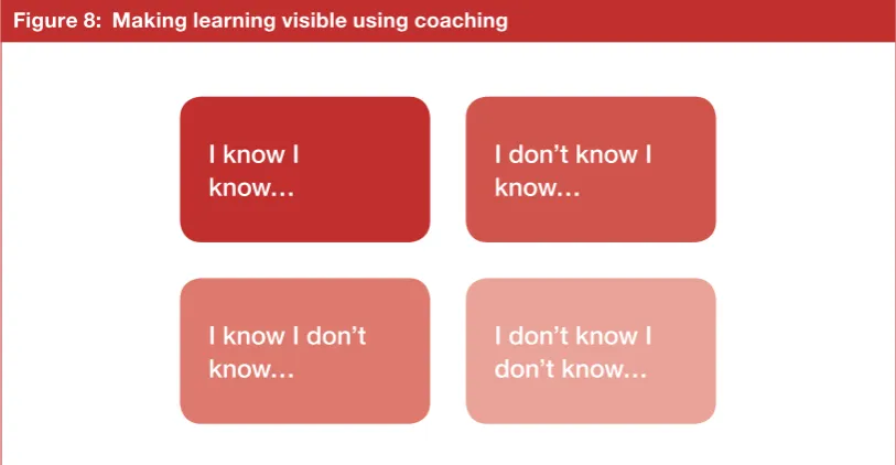 Figure 8: Making learning visible using coaching