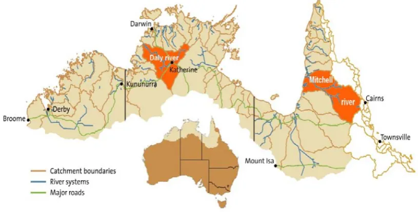 Figure 6 - The two focal catchments of the modeling activity 