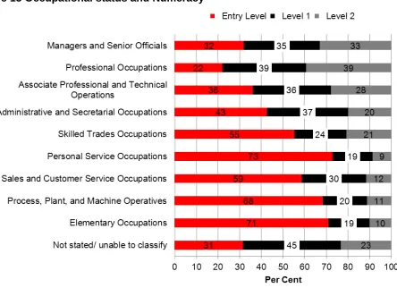 Figure 15 Occupational status and Numeracy 