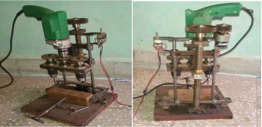 Fig 7.1 assembly of Twin drill head with depth control machine 