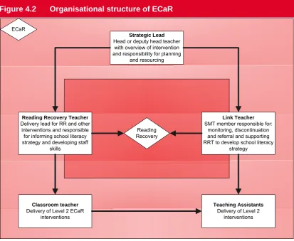 Figure 4.2  Organisational structure of ECaR 