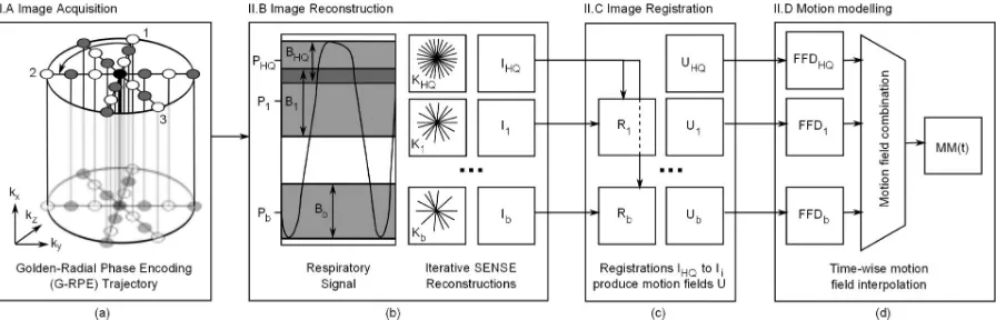 Figure 2.5 Figure illustrating the respiratory signal tracking procedure. Source : Buerger et al