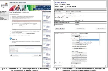Figure 3: Screen shot of C-CAP training materials, as delivered by the Development & Training Gateway