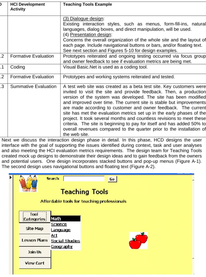 Figure A-1. Design 1 for the Teaching Tools Home Page 