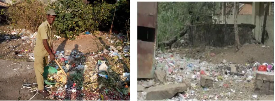 Fig. 3. Open dumping and collection area along road side 