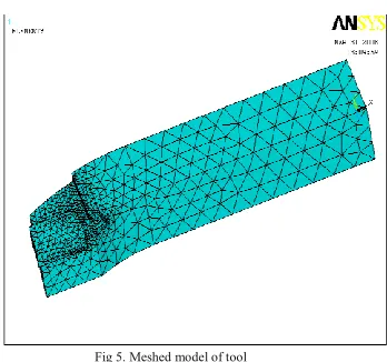 Fig 5. Meshed model of tool 