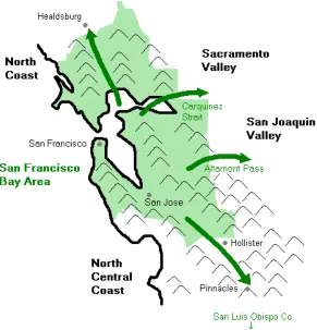 Figure 3.10. San Francisco Bay ozone transport  