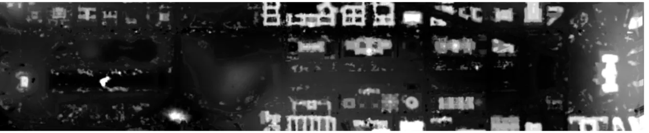 Fig. 2: Representation of the Digital Elevation Map. Note that the high elevation regions appear in a lighter shade of gray.