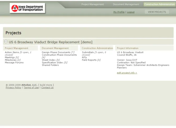 Figure A.1: Project Entry Screen 