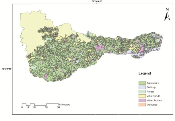 Fig. 4 Land use map of the rive basin  