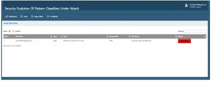 Fig 1: Screen shot of Upload files 
