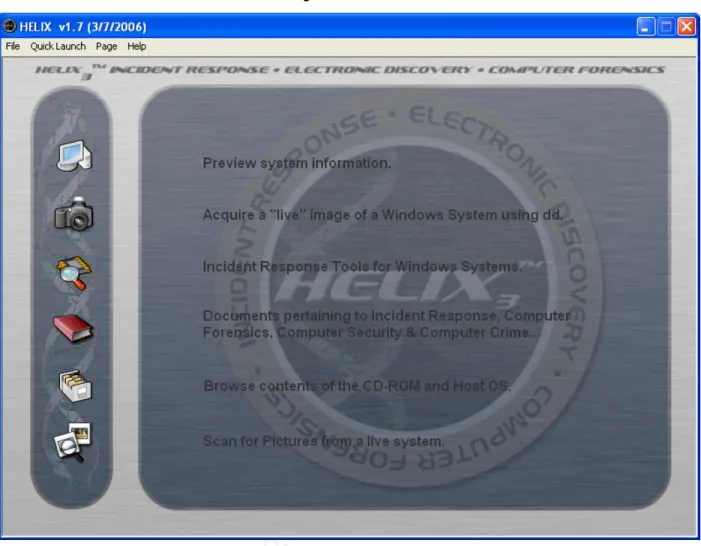 Figure 5: Helix Initial Screen 