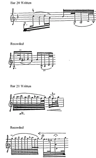 Figure 1.6 Comparisons between edited and recorded version of Back Achwio